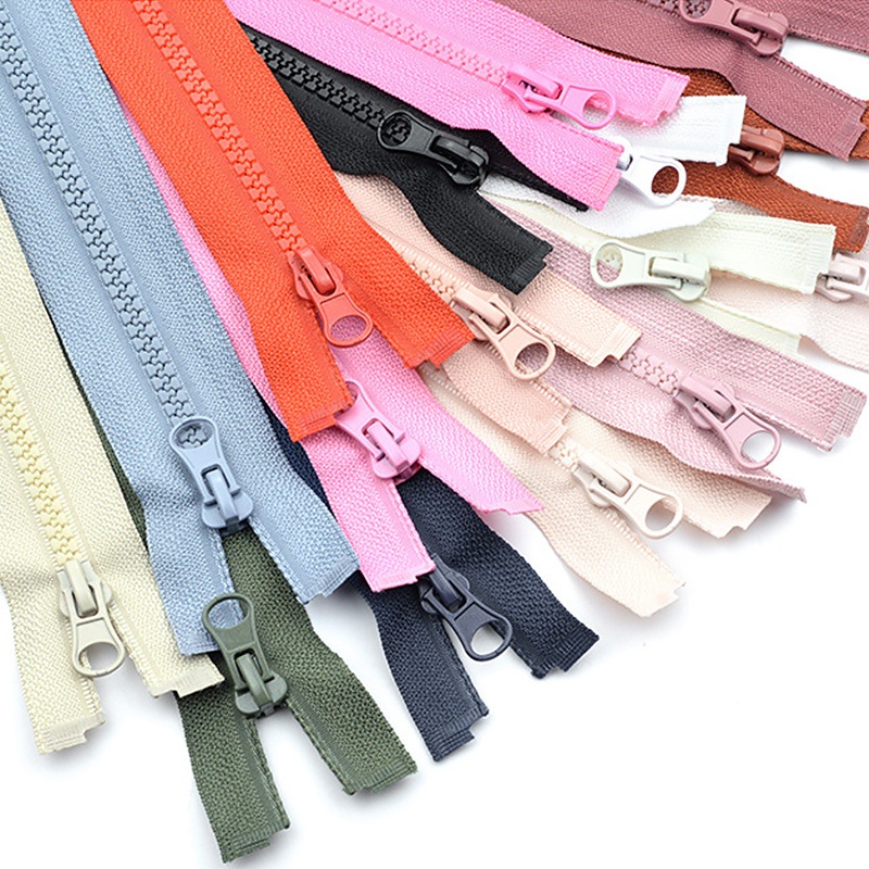 5 # เรซิ่นซิป Close-End สําหรับกระเป๋าเสื้อผ้าแจ็คเก็ต Open-End สีสันเปลี่ยน DIY หัตถกรรมอุปกรณ์เย็บผ้า