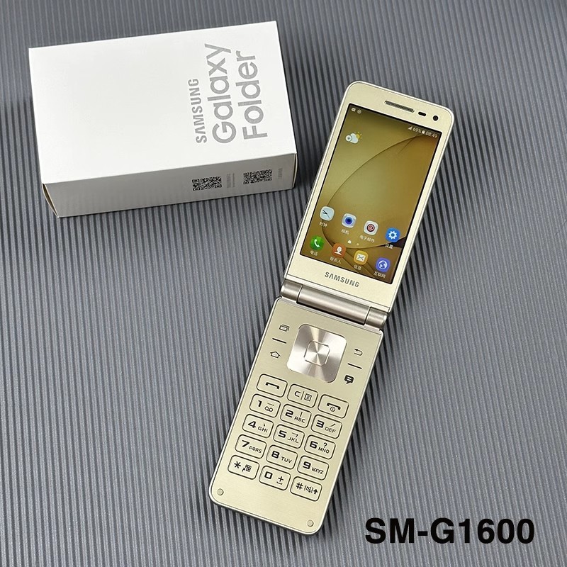 โฟลเดอร์ Samsung Galaxy Folder SM-G1600 แรม 2GB รอม 16GB Quad Core 2 ซิม 8MP สมาร์ทโฟน ฝาพับ 3.8 นิ้ว รองรับ WIFI Google play store
