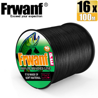 Frwanf สายเอ็นตกปลา PE แบบถัก 100 ม. 16 เส้น X16 20-500LB สี…