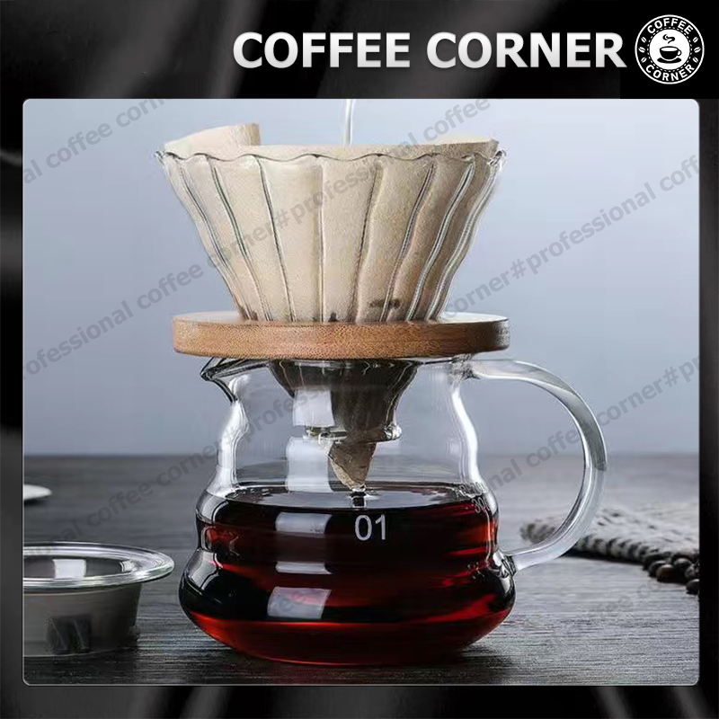 【สินค้าพร้อมส่ง】กาชงกาแฟ เหยือกดริปกาแฟ 300ml 600ml เหยือกกาแฟ Coffee Server Glass Pot ทนร้อน