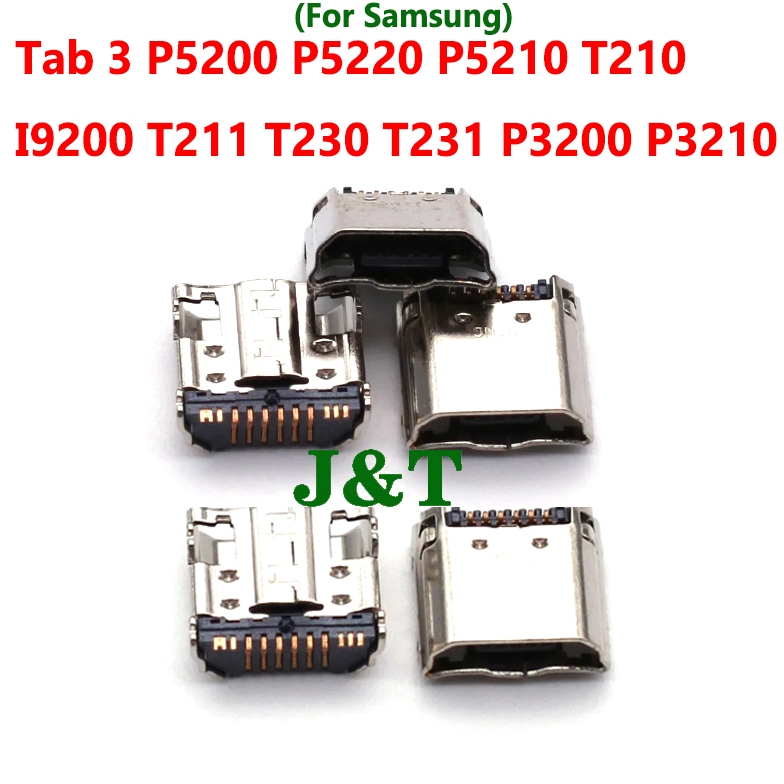 5-20pcs USB Charger ปลั๊กชาร์จพอร์ตซ็อกเก็ต Dock Pin สําหรับ SamSung Tab 3 P5200 P5220 P5210 T210 I9