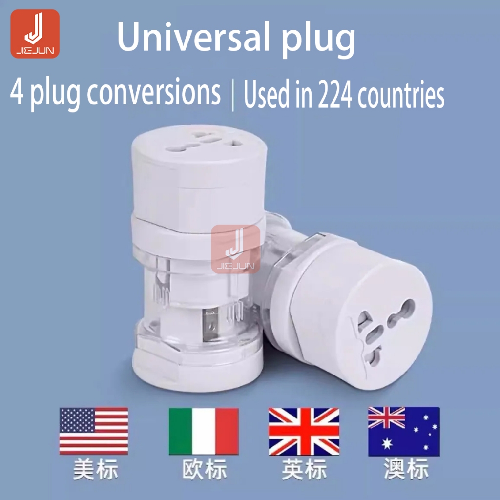 Three-in-one ปลั๊กแปลง มาตรฐาน US UK อเนกประสงค์ สไตล์ยุโรป และอเมริกา