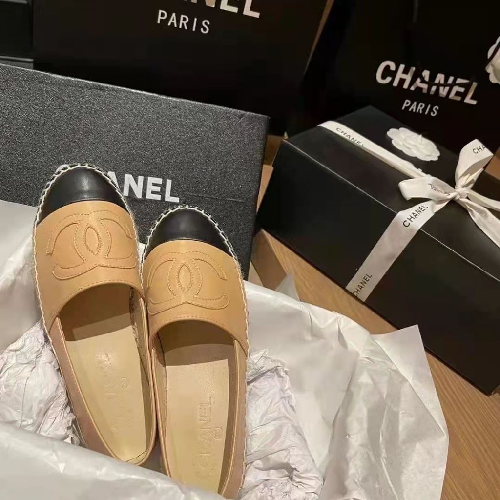 Chanel รองเท้าโลฟเฟอร์ลําลอง ส้นแบน แฟชั่นสําหรับผู้หญิง