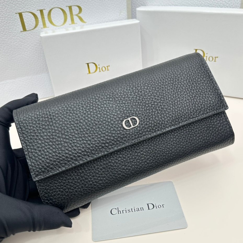 Dior ของแท้ กระเป๋าคลัทช์ ใบยาว มีซิป อเนกประสงค์