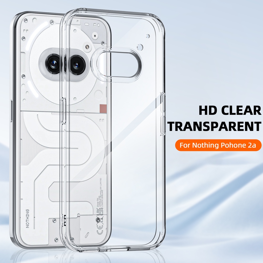 For Nothing Phone 2a Plus TPU Bumper HD Clear Transparent Backboard Cover for  Phone2 Phone 1 Protective Hard Case