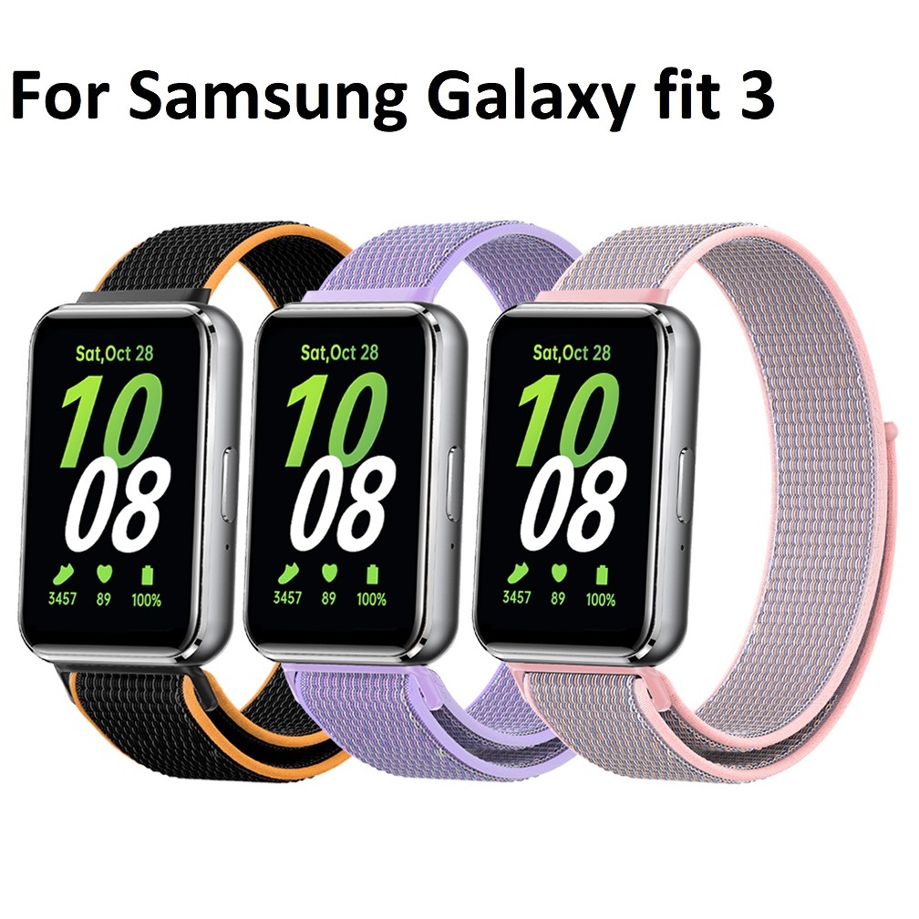 Soft Nylon Watch Strap samsung fit3 สาย สายนาฬิกาข้อมือไนล่อน แบบนิ่ม สาย samsung fit3 อุปกรณ์เสริม สําหรับ สาย samsung galaxy fit 3 Strap