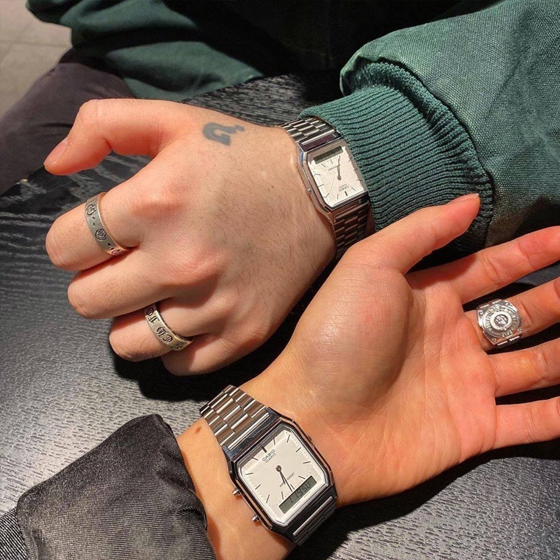โปรโมชั่น Cassio Watch - Retro AQ230 นาฬิกาข้อมือ สําหรับผู้ชาย และผู้หญิง