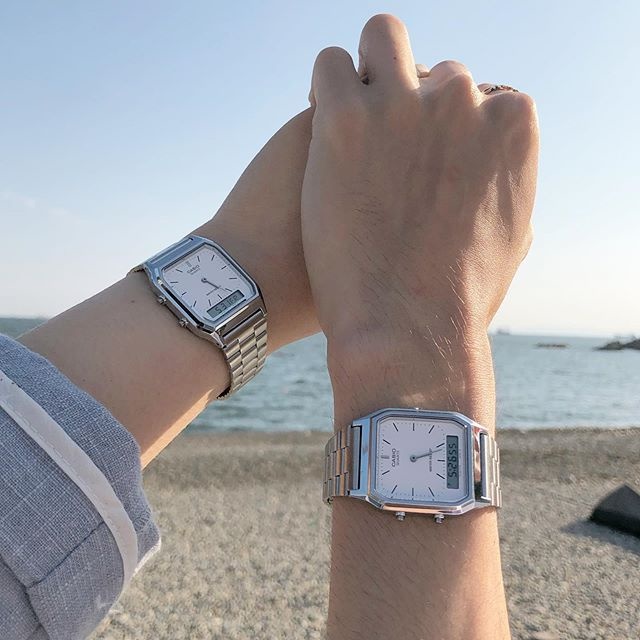 โปรโมชั่น Cassio Watch - Retro AQ230 นาฬิกาข้อมือ สําหรับผู้ชาย และผู้หญิง