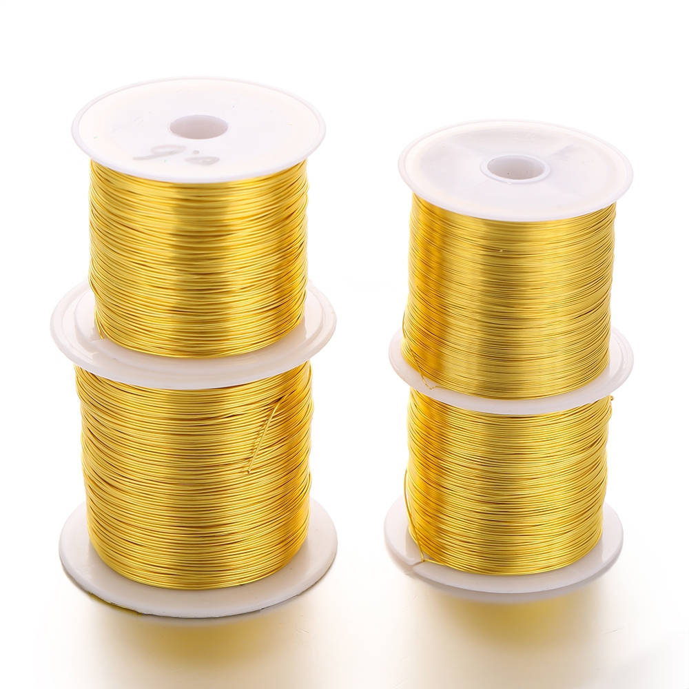 St. kunkka 100M Color Retention ลวดทองแดงทองคําแท้ ม้วนใหญ่สําหรับลูกปัด DIY