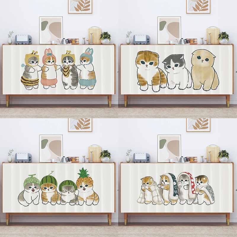 ผ้าม่านล็อคเกอร์ ลายการ์ตูนแมว
