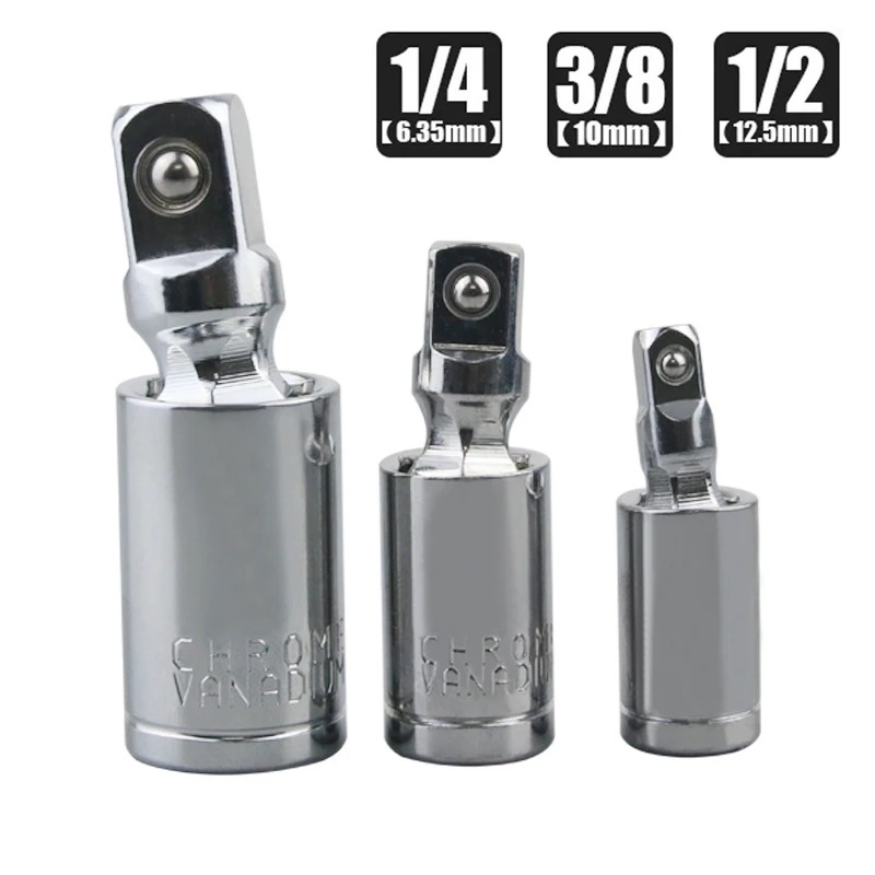 360 องศาหมุน Knuckle Joint Air Impact Wobble ซ็อกเก็ตอะแดปเตอร์เครื่องมือ 1/4 "3/8" 1/2 "ประแจไฟฟ้าซ็อกเก็ต Universal Joint