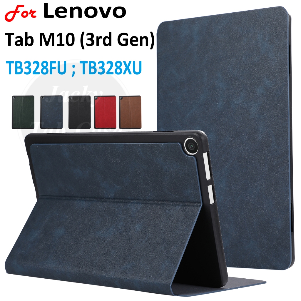 เคสหนัง PU ฝาพับ และขาตั้ง สไตล์ธุรกิจ สําหรับ Lenovo Tab M10 (3rd Gen) TB328FU TB328XU TabM10 Gen3 10.1 นิ้ว TB-328