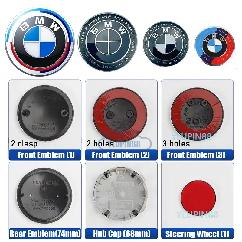 รถใหม่ศูนย์ล้อ Hub Caps ฝาครอบพวงมาลัยขอบสัญลักษณ์ป้ายสติกเกอร์รูปลอกด้านหน้าด้านหลังโลโก้ Hood Badg