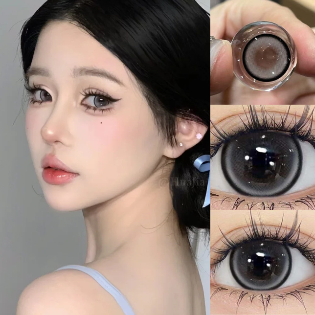[ใหม่] UYAAI x FRESHLADY คอนแทคเลนส์ สีเทามุก ใช้ได้หนึ่งปี 14.5 มม. 1 คู่