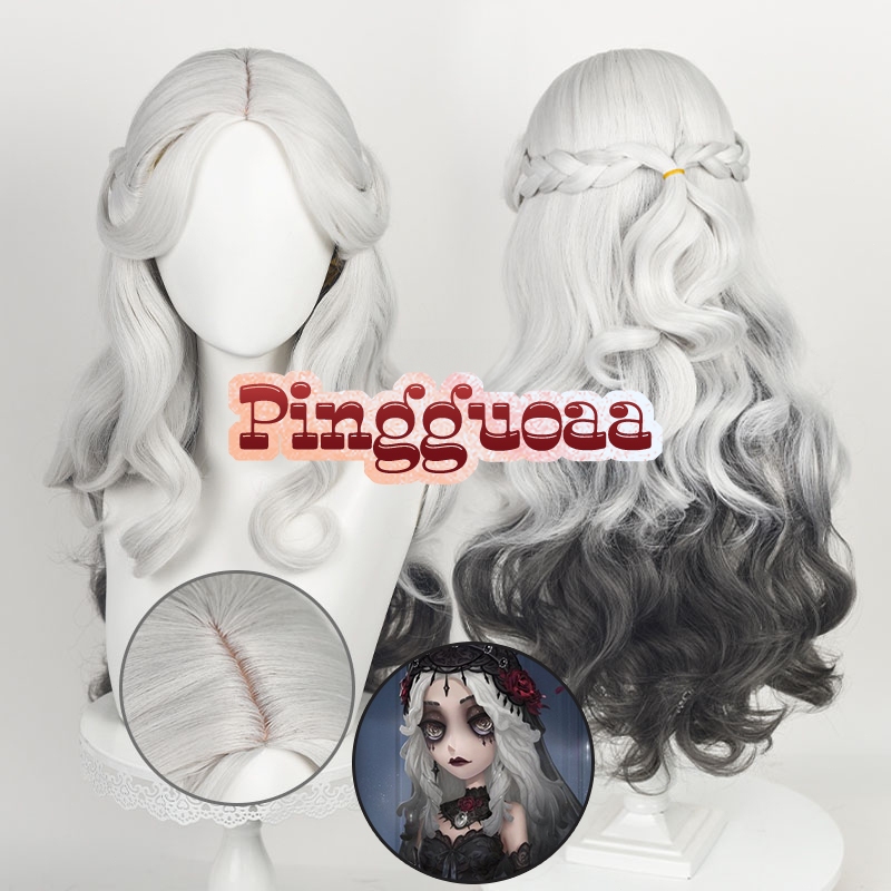 Identity V Ada Mesmer Everlasting Night Cosplay Wig 66cm Long Curly Wave Heat Resistant Synthetic Wigs