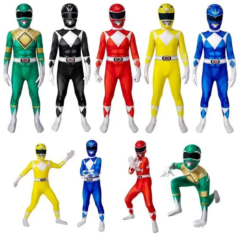 Fantasia Power Samurai Rangers เครื่องแต่งกายคอสเพลย์ สําหรับผู้ใหญ่ ผู้ชาย ซูเปอร์ฮีโร่ คอสเพลย์ Zentai Mask สําหรับเด็กผู้ชาย ฮาโลวีน ปาร์ตี้วันเกิด ของเล่น