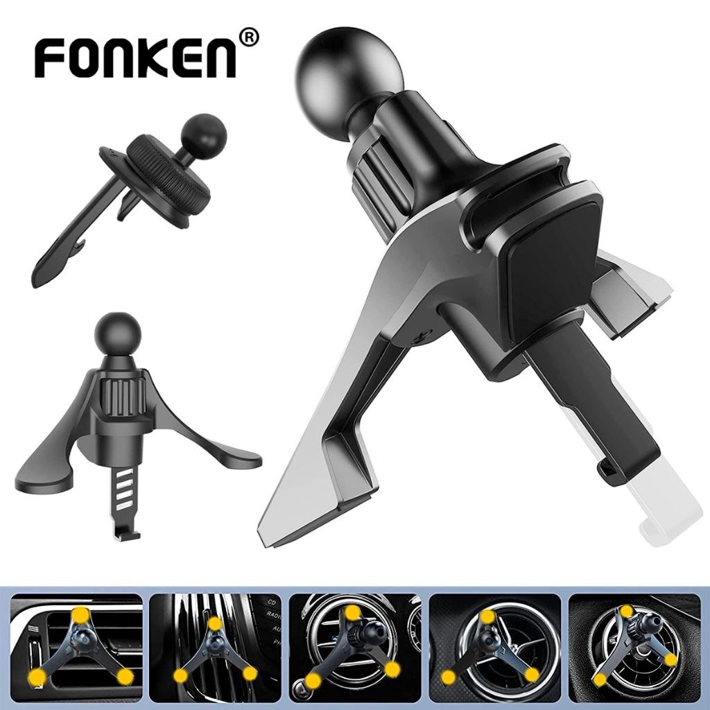 Fonken คลิปตะขอติดช่องแอร์รถยนต์ 17 มม.