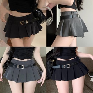 Gjcute กระโปรงพลีท เอวสูง สไตล์วิทยาลัย น่ารัก แฟชั่นสําหรับ…