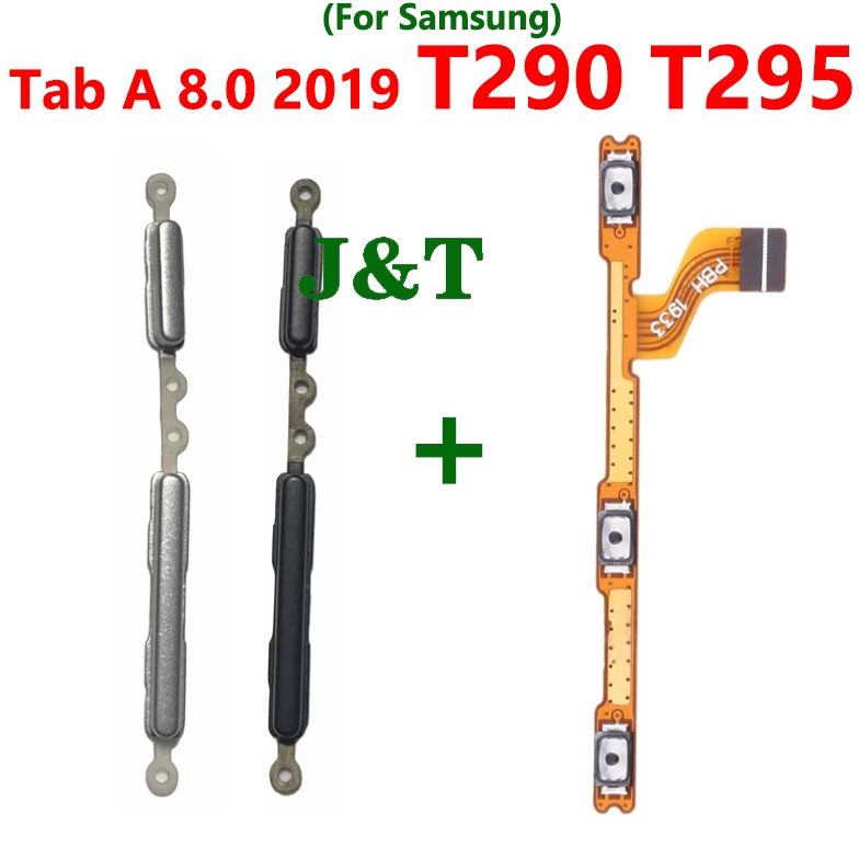 T290 T295 เปิดปุ่มปรับระดับเสียง flex สําหรับ Samsung Tab A 8.0 2019 SM-T290 SM-T295 ปุ่มด้านข้างสายริบบิ้น