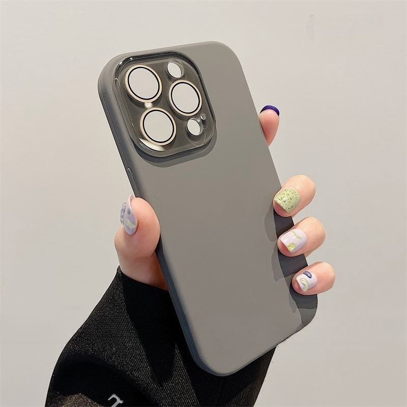 เคสโทรศัพท์มือถือ กระจกนิรภัย ซิลิโคนนิ่ม กันกระแทก ป้องกันเลนส์กล้อง คุณภาพสูง สําหรับ iPhone 15 Pro Max 14 Pro Max 13 Pro Max 12 Pro Max