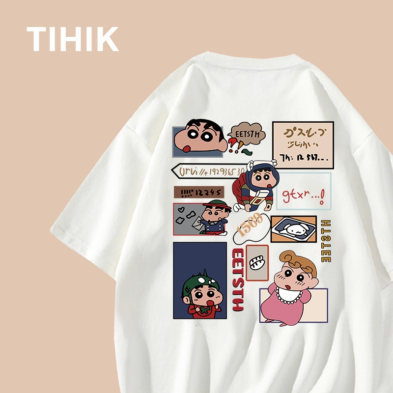 เสื้อชินจัง TIHIK เสื้อยืดลายน่ารัก oversize ผ้าคอตตอน เนื้อผ้านิ่มม ใส่สบาย Y0093