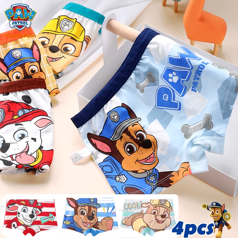 ✅พร้อมส่งในไทย✅กางเกงในเด็กชาย (แพค 4 ตัว) 🤷‍♂️ PAW Patrol ลิขสิทธิ์แท้💯% ชุดชั้นในขาสั้น ผ้าฝ้าย ลายการ์ตูน สำหรับเด็กชาย