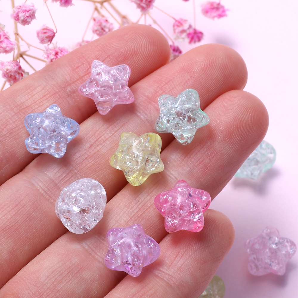ลูกปัดอะคริลิค รูปดาวแตก สําหรับทําเครื่องประดับ DIY 20 ชิ้น