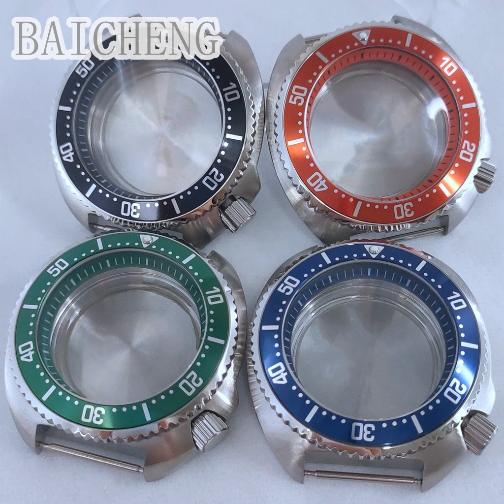 Baicheng เคสนาฬิกาข้อมือ สเตนเลส สีเงิน 44 มม. สีดํา ฟ้า เขียว ส้ม สําหรับ NH34 NH35 NH36 NH38 NH70 NH72