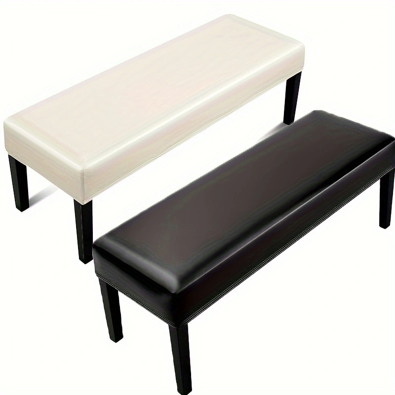 1 ชิ ้ นห ้ องรับประทานอาหาร Bench ครอบคลุมยืด Pu หนังกันน ้ ํา Bench Slipcover ที ่ ถอดออกได ้ ล ้ างทําความสะอาดได ้ Bench Protector สําหรับห ้ องนั ่ งเล ่ นห ้ องครัว