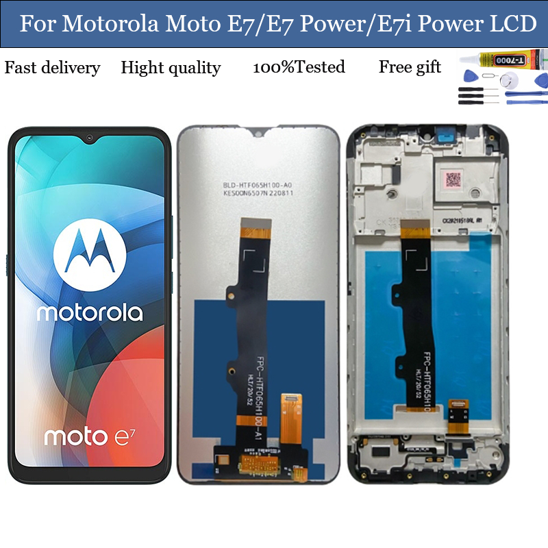 แผงหน้าจอสัมผัส LCD 6.5 นิ้ว แบบเปลี่ยน สําหรับ Motorola Moto E7 E7 Power E7i