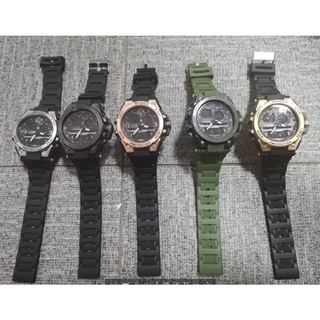 นาฬิกาดิจิตอลผู้ชาย Gst-8600 Dual Display Time Alarm Multifumcation นาฬิกาสปอร์ตกันน้ํา