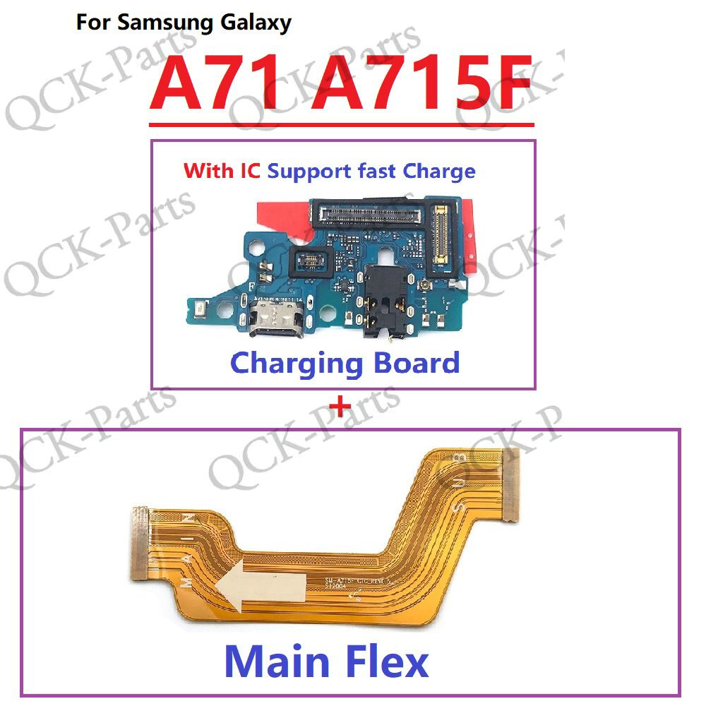 ของแท้ แท่นชาร์จ USB สายเคเบิลอ่อน สําหรับเมนบอร์ด Samsung Galaxy A71 A715F
