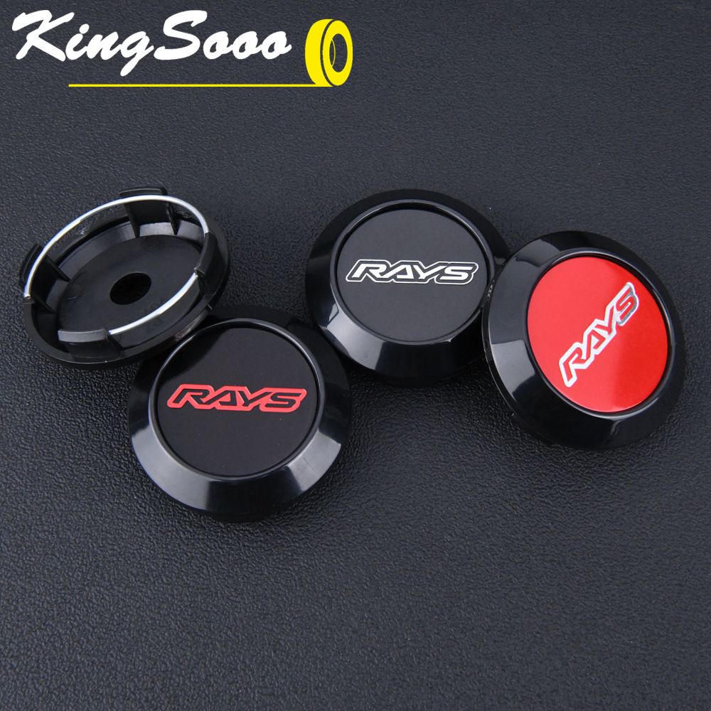 1ห่อ/4ตัว JDM ขนาดขา 60มม VOLK ฝาดุมล้อ ฝาปิดดุมล้อ RAYS ฝาครอบดุมล้อ แข่งรถ สีดํา & สีเงิน G25 CE28 15"