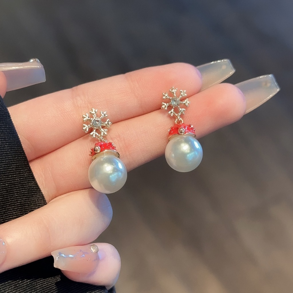 ต่างหูโบว์มุกเรียบง่ายสไตล์ใหม่ต่างหูมุก Rhinestone ทุกคู่ ราคา ถูกที่สุด ดีลบีเคเค แกลเลอรีภาพที่ 8