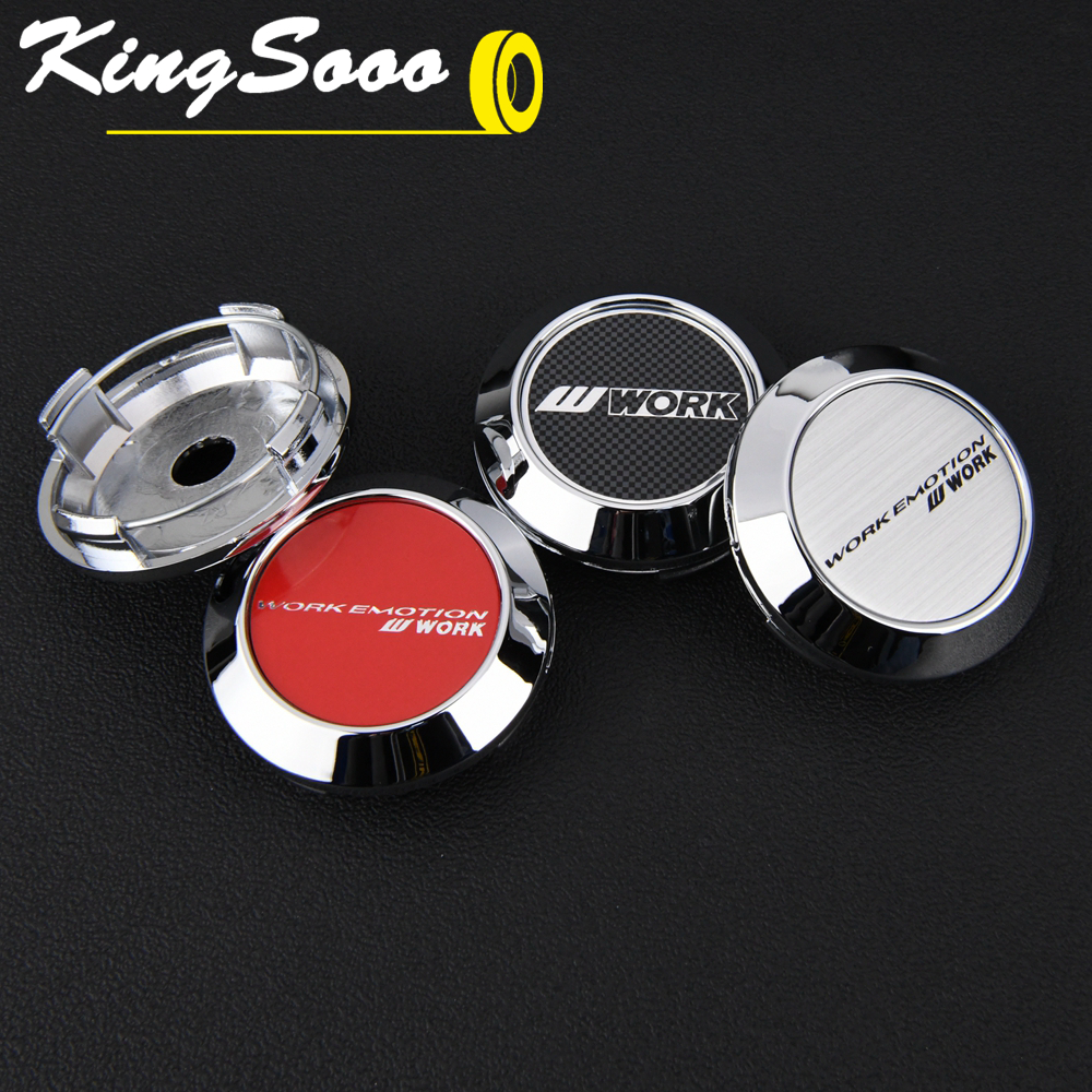 1ห่อ/4ตัว JDM ขนาดขา 60มม WORK ฝาดุมล้อ ฝาปิดดุมล้อ MEISTER EQUIP ฝาครอบดุมล้อ แข่งรถ สีดํา & สีเงิน