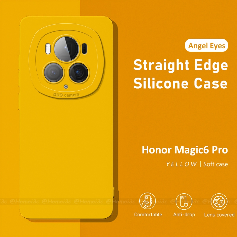 สําหรับ Honor Magic 6 Pro เคสโทรศัพท์ TPU แบบนิ่ม ทรงสี่เหลี่ยม ด้านข้าง