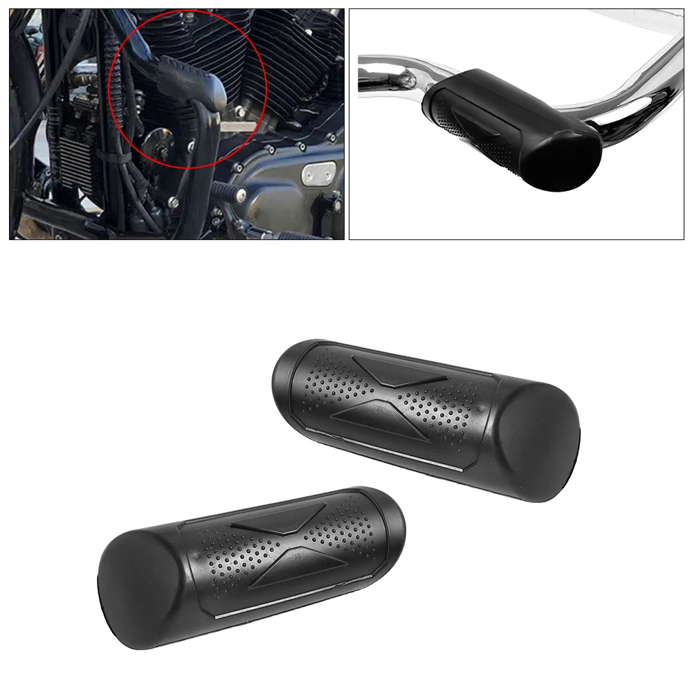 ปลอกยางป้องกันเข่า สีดํา สําหรับเครื่องยนต์ Harley Sportster XL1200 883 Roadster SuperLow Custom
