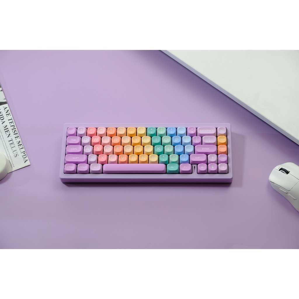 GMK Gummies keycaps 126 Key keycaps MOA Profile DYE-SUB ส่วนบุคคล Keycaps สําหรับคีย์บอร์ดแบบกลไก