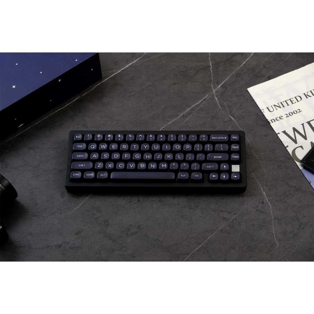 GMK Minimalist black keycaps, 126 คีย์ keycaps MOA Profile DYE-SUB ส่วนบุคคล GMK Keycaps สําหรับคีย์