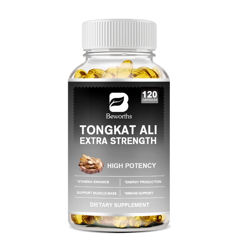 Beworths Tongkat Ali แคปซูล 200 มก. ต่อโปรโมทการเจริญเติบโตของกล้ามเนื้อ และคืนความแข็งแรงทางกายภาพ และมีพลังงานที่ยาวนานขึ้น