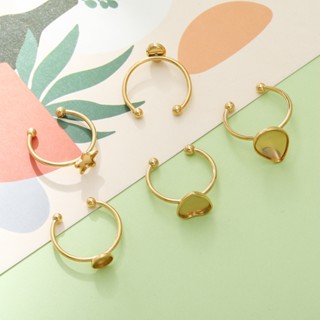 St. kunkka แหวนสเตนเลส สีทอง ไม่ซีดจาง สําหรับทําเครื่องประด…