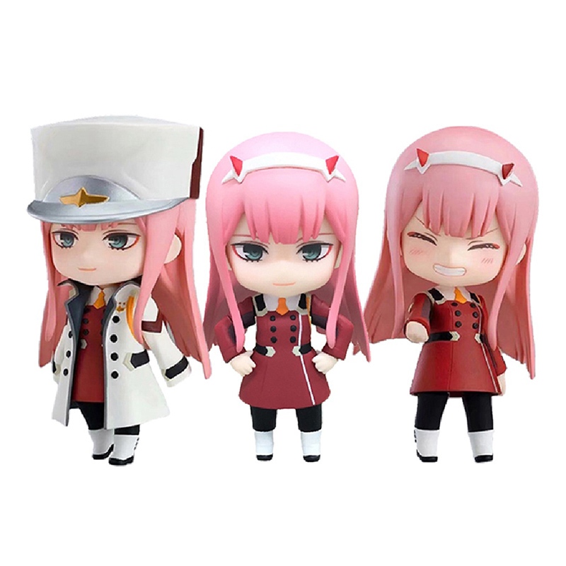 3pcs/set SUPERTOY DARLING IN THE FRANXX Figure Toy Zero Two 02 PVC Anime Action Figures Toys Model