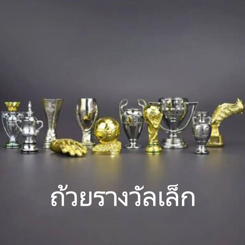 ถ้วยพรีเมียร์ลีก FA cup ลีกคัพ บัลลงดอร์ รองเท้าทองคำ UCL ถ้วยยูโร ฟุตบอลโลก โมเดลฟุตบอลขนาดมินิของเ