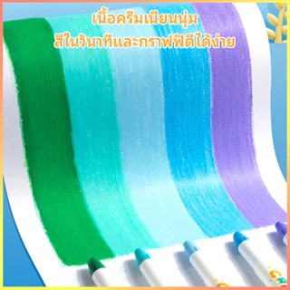 Silky Crayon ชุดดินสอสีล้างทําความสะอาดได้ปลอดสารพิษสําหรับเด็กวัยหัดเดิน ดินสอสีเนียนพร้อมหนังสือ