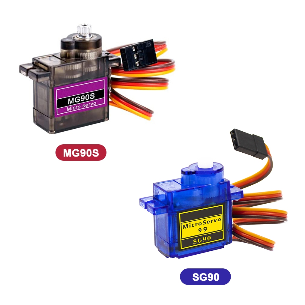 เซอร์โวมอเตอร์ ขนาดเล็ก SG90 MG90 9G 180° เครื่องบินบังคับ สําหรับหุ่นยนต์ เฮลิคอปเตอร์บังคับ Arduino