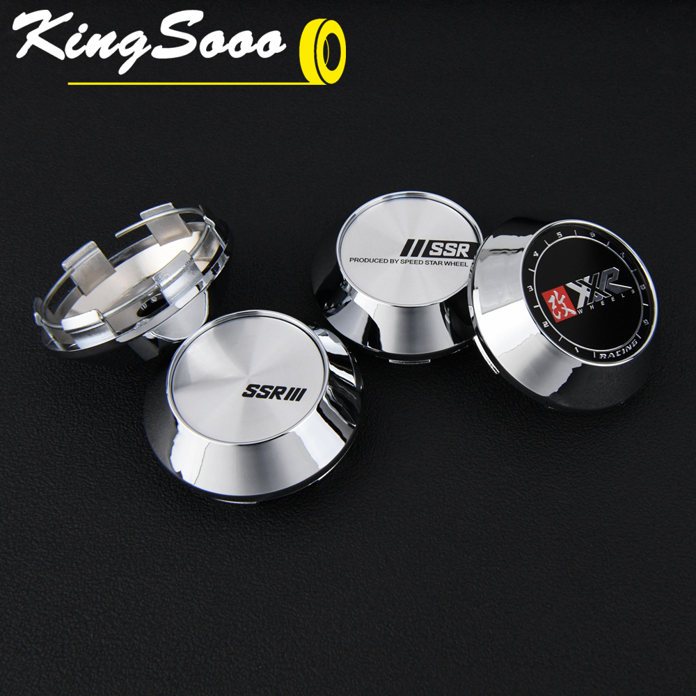 1ห่อ/4ตัว JDM ขนาดขา 62มม ฝาปิดดุมล้อ XXR ฝาครอบดุมล้อ SSR ขอบ สําหรับ แข่งรถ ครอบดุมล้อตัวสูง สีดํา & สีเงิน