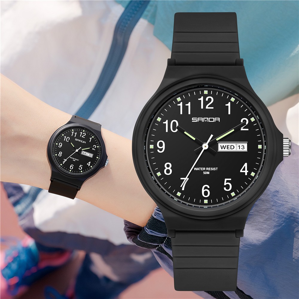 Sanda นาฬิกาข้อมือควอตซ์แฟชั่น บางพิเศษ สไตล์นักธุรกิจ สําหรับบุรุษ 6060