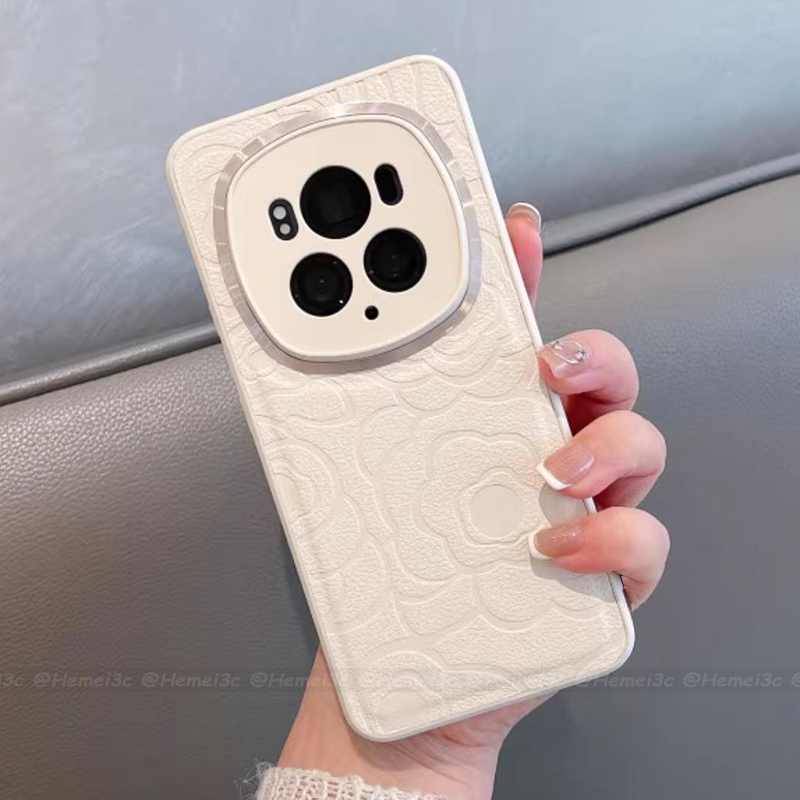 สําหรับ Honor Magic 6 Pro เคสโทรศัพท์หนังแข็ง ลายดอกคามิเลีย