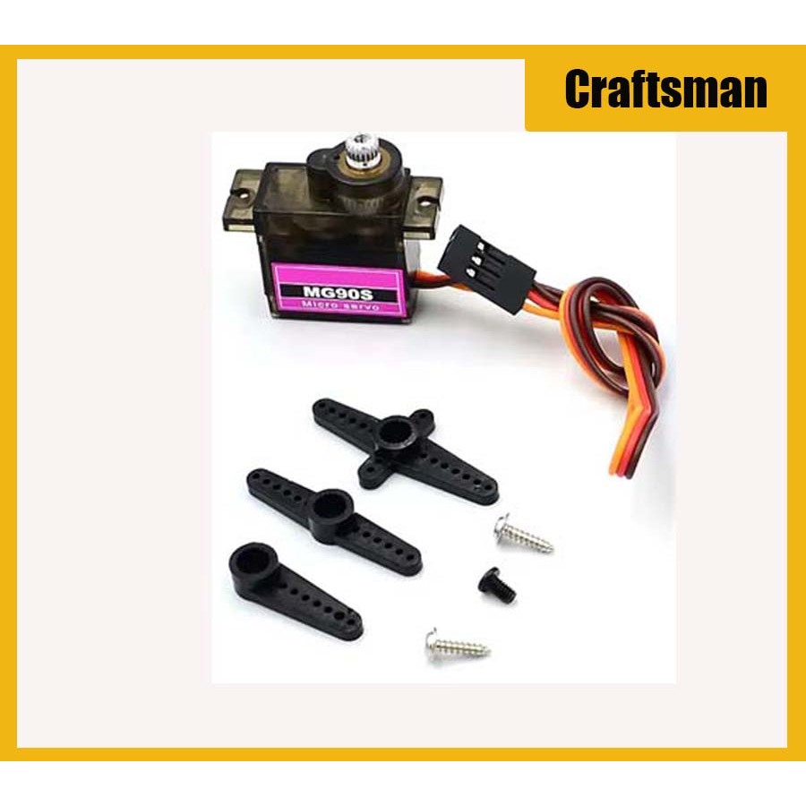 โลหะ MG90S 360 องศา Micro servo มอเตอร์โลหะคุณภาพสูงสําหรับหุ่นยนต์เฮลิคอปเตอร์ควบคุม DIY