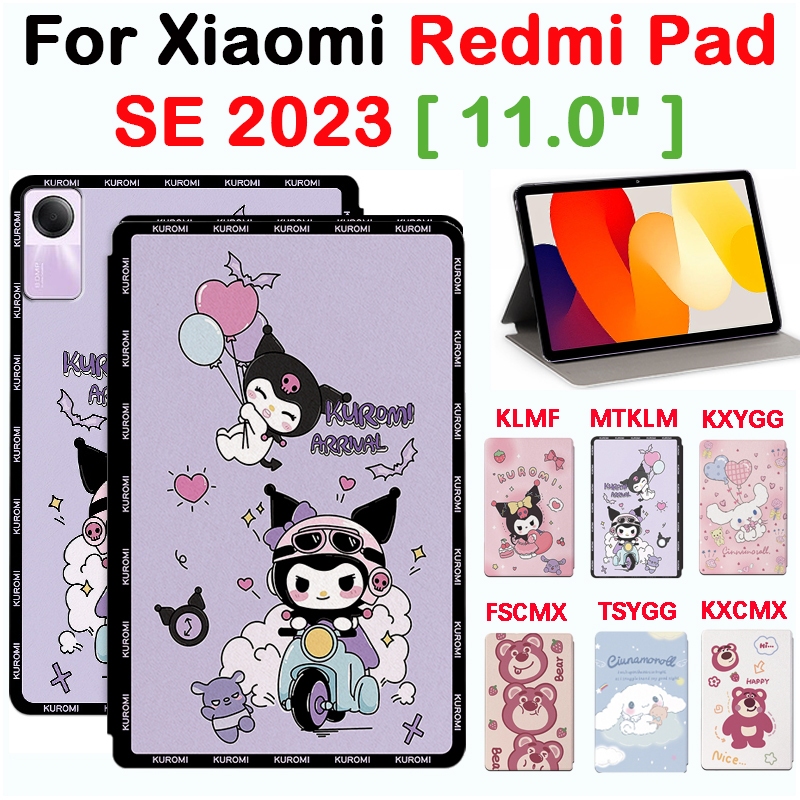 สําหรับ Xiaomi Redmi Pad SE 11.0 นิ้ว 2023 หนังคุณภาพสูง PU ปกการ์ตูนน่ารัก Redmi Pad SE 2023 แฟชั่นยืนพลิกแท็บเล็ตเคส